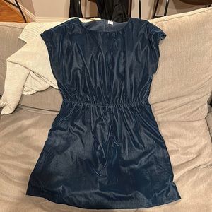 Gap blue velvet dress NWOT